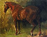 Gustave Courbet Famous Paintings - The English Horse of M Duval